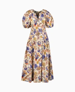 Ulla Johnson Midi Jurk Carina Oranje*Dames Jurken