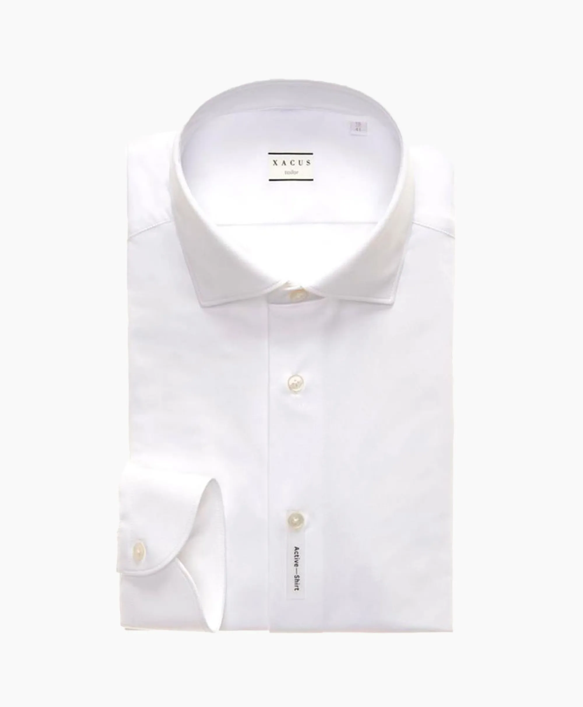 Xacus Active Shirt Wit*Heren Overhemden