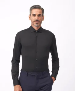 Xacus Active Shirt Zwart*Heren Overhemden