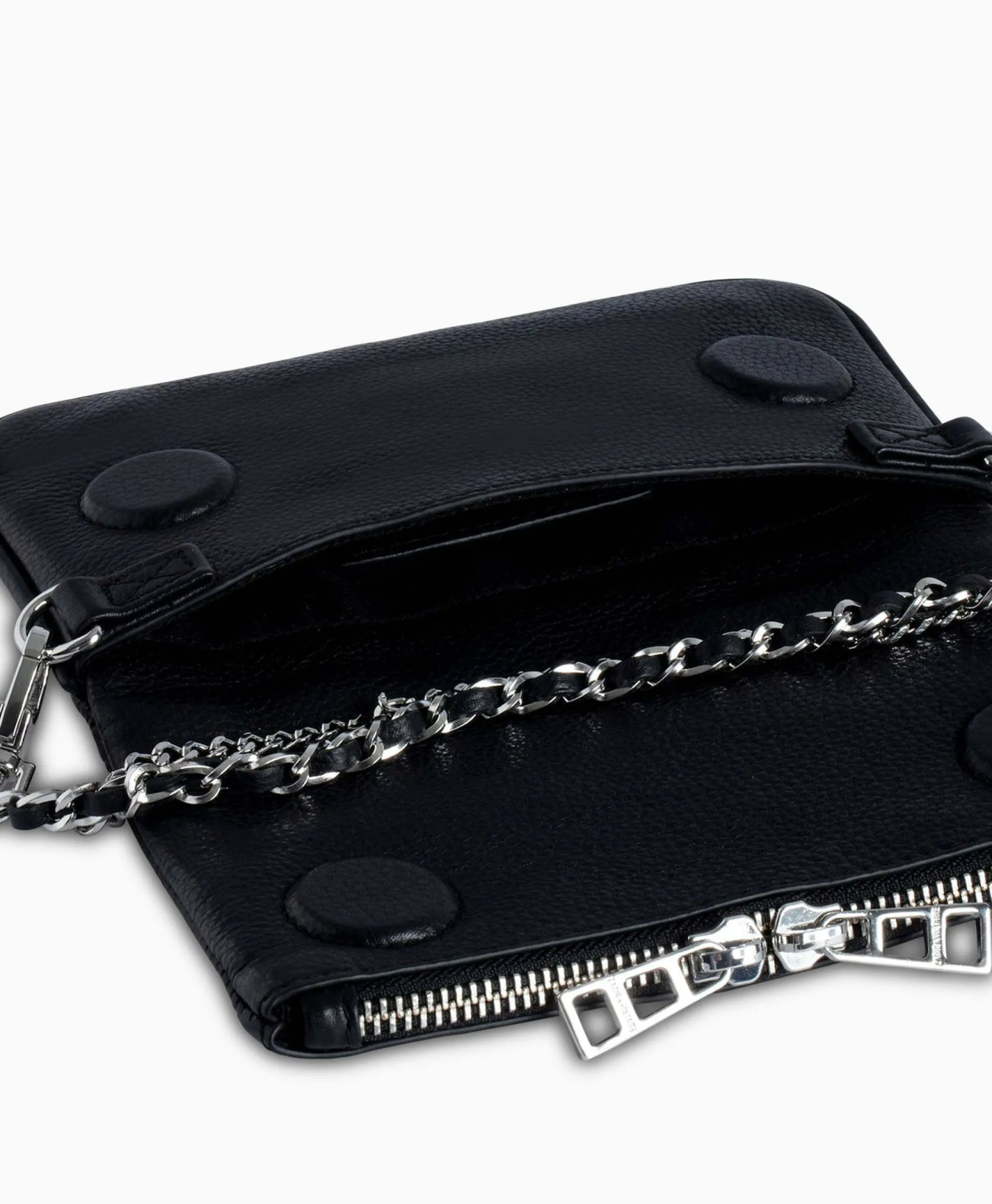 Zadig & Voltaire Zadig & Voltaire Crossbody Tas Rock Nano Plumetis Zwart*Dames Tassen