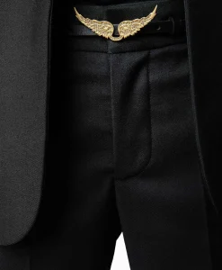 Zadig & Voltaire Zadig & Voltaire Riem Rock Natural Leather Zwart*Dames Riemen