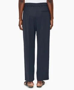 Zenggi Chino Japanese Crepe Relaxed Donker Blauw*Dames Broeken