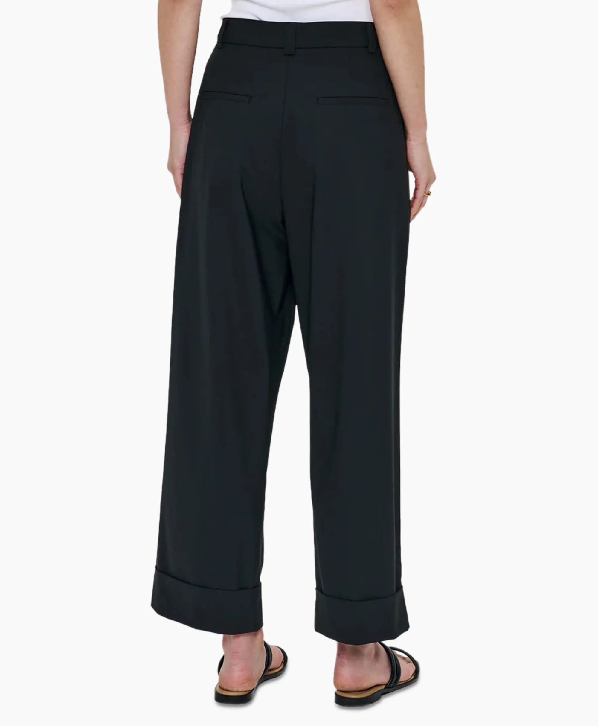 Zenggi Pantalon Tropical Wool Straight Zwart*Dames Broeken