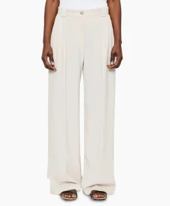 Zenggi Pantalon Wide Pleated Off White*Dames Broeken